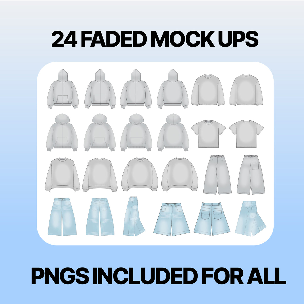 faded vector mock up pack