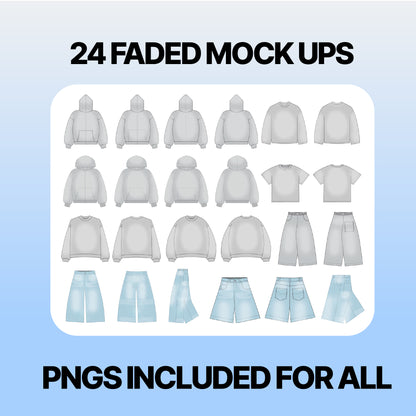 faded vector mock up pack