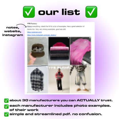 non china manufacturing list