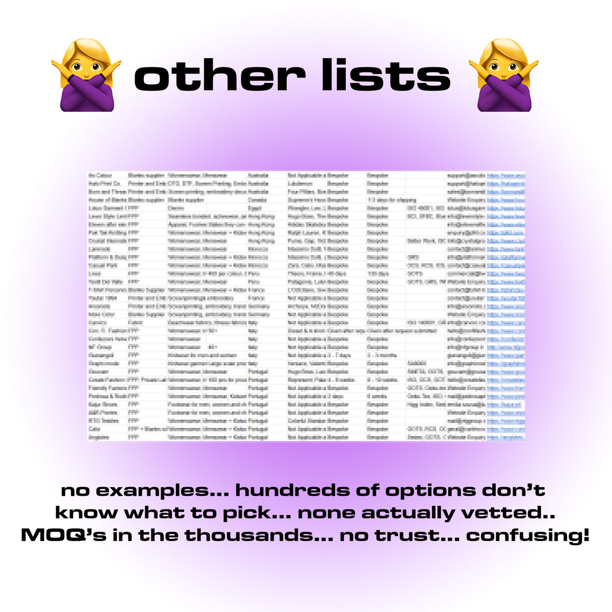 non china manufacturing list