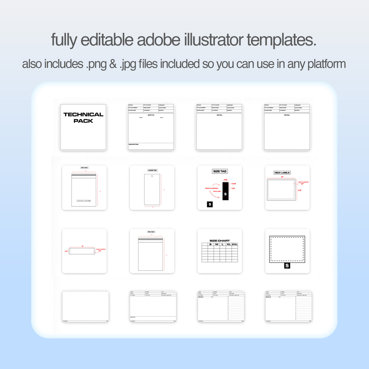 cela tech pack template